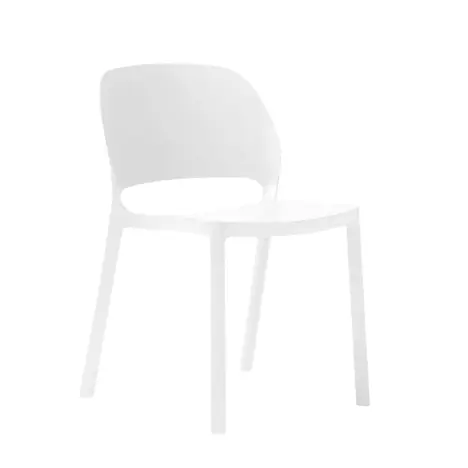 Contra One Piece Polypropylene Chair - White